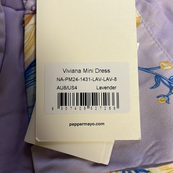 Peppermayo Floral Lilac Mini Dress - Picture 4 of 4